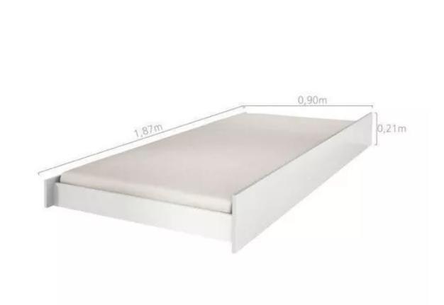 Cama Auxiliar Solterio Neve - Móveis Valverde Imagem de Cama Auxiliar Solterio Neve - Móveis Valverde