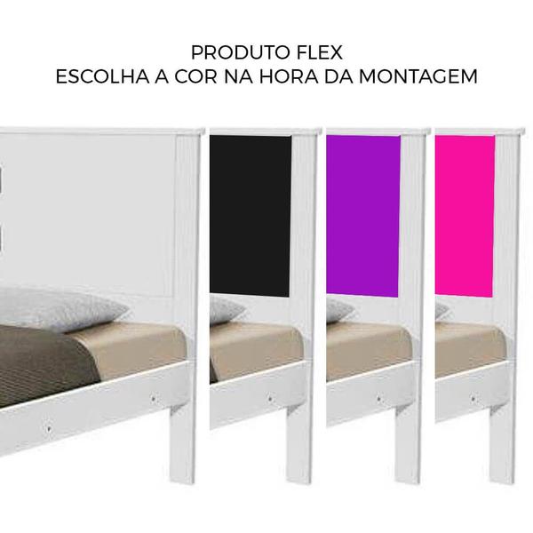 Imagem de Cama Barcelona sem Cama Auxiliar Solteiro Tebarrot Cor Branco