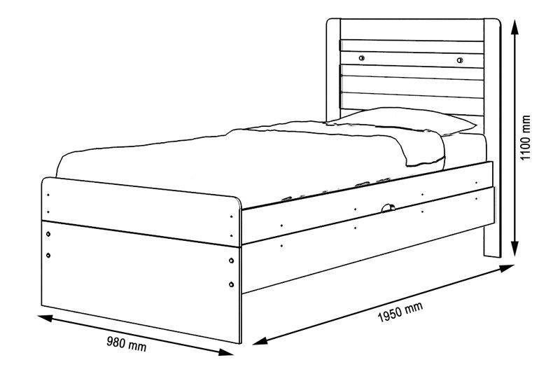 Imagem de Cama Baú 0,88 Framar Larissa Branco com Rosa - Framar Móveis