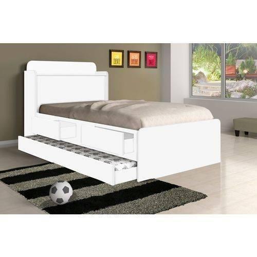 CAMA BAU TAMIRES BRANCO com bau e COM CAMA AUXILIAR - VJ Móveis Imagem de CAMA BAU TAMIRES BRANCO com bau e COM CAMA AUXILIAR