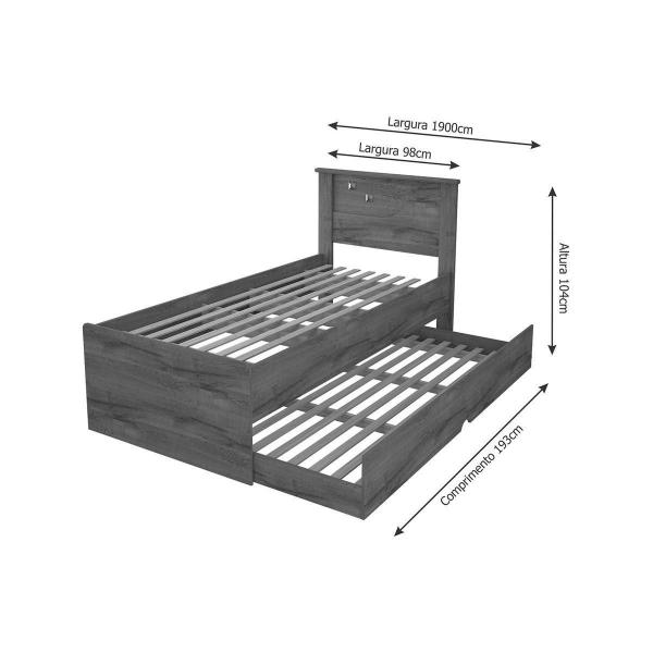 Imagem de Cama Bibox de Solteiro Cimol Bianca II Branco