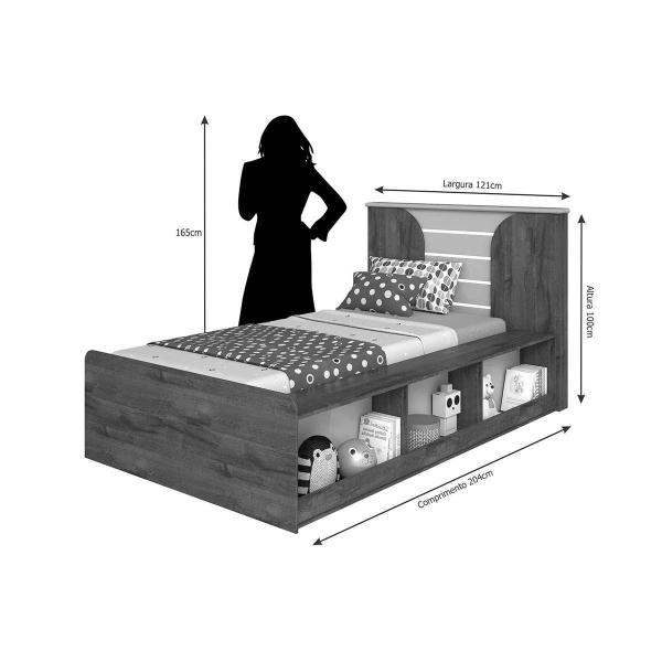 Imagem de Cama Bibox de Solteiro Cimol Yumi Branco