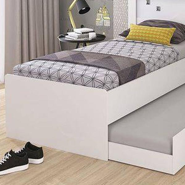 Imagem de Cama Bibox Solteiro 100% Mdf Bianca Cimol Branco