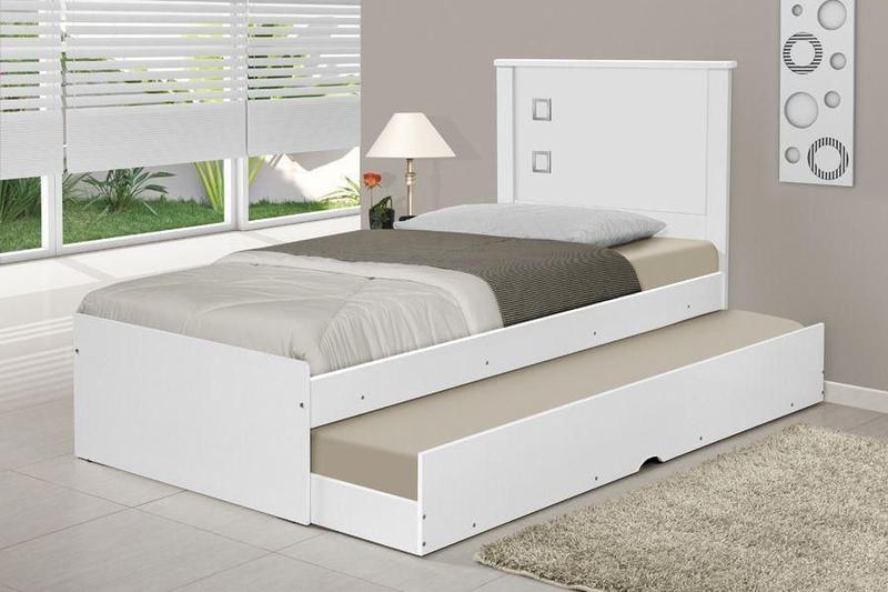 Imagem de Cama Bibox Solteiro Barcelona - Branco - Tebarrot