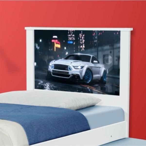 Imagem de Cama Bibox Solteiro Carro Sport Chumbo