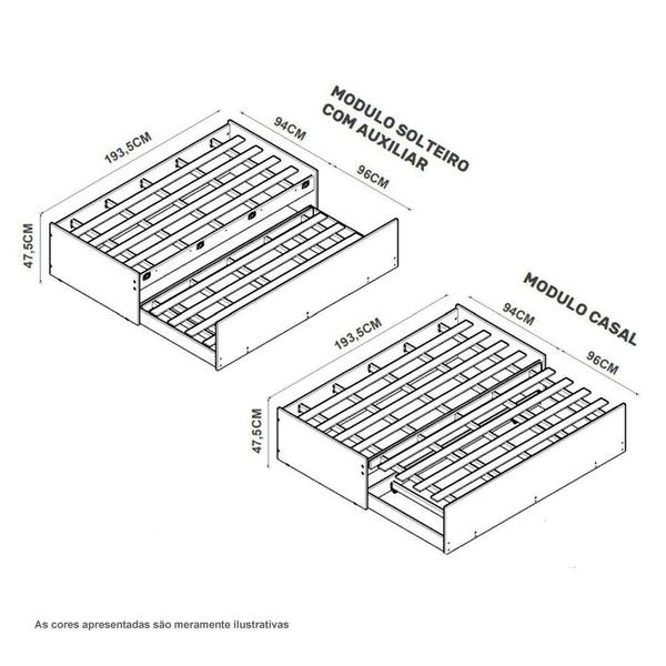 Imagem de Cama Bibox Solteiro Matrix Nature Tebarrot