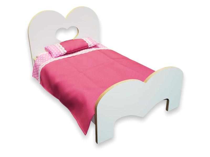 Imagem de Cama Boneca Baby Alive Wow Lol Kit Jogo De Cama Estrado44x29