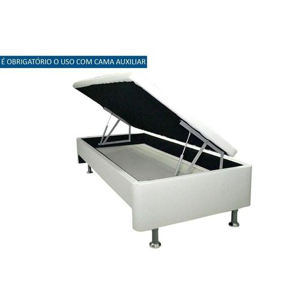 Imagem de Cama Box Baú c/Auxiliar Solteiro Universal Courano White   (88x188) - Ortobom