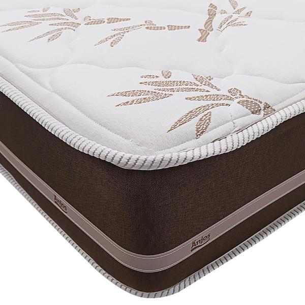 Imagem de Cama Box Baú + Cabeceira Cassis e Colchão Casal - Anjos - Classic Superlastic - 138x188x64cm Marrom