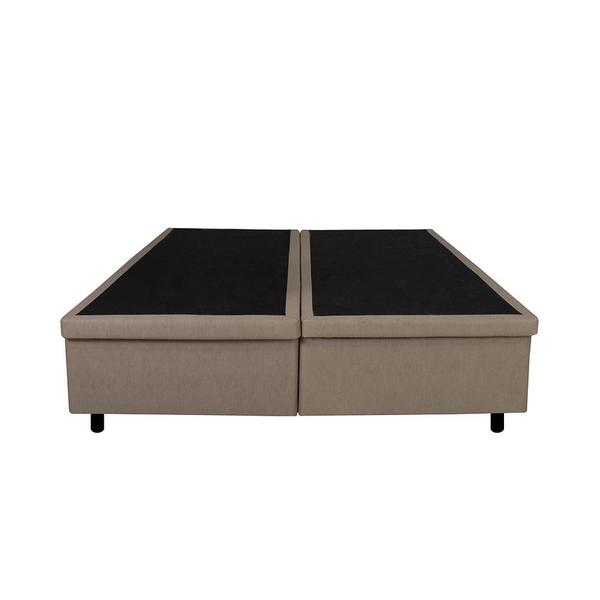 Imagem de Cama Box Baú Casal Bipartido 138x188x42cm Bege com Pistão a Gás