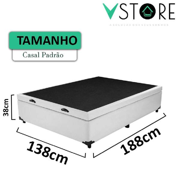 Imagem de Cama Box Baú Casal Bravus 138x188x38cm Várias Cores - Vstore