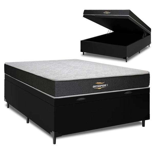 Imagem de Cama Box Baú Casal + Colchao de Espuma D33 Orthopedic I 138x188x62cm Vstore