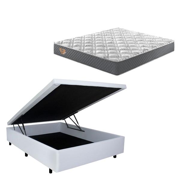 Cama Box Baú Casal + Colchão Mola Ensacadas Ecoflex - Cama inHouse Cama Box Baú Casal + Colchão Mola Ensacadas Ecoflex - Cama inHouse