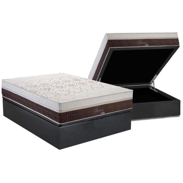 Imagem de Cama Box Baú Casal: Colchão Molas MasterPocket Ensacadas Polar   Sporting + Base CRC Suede Gray(138x188)