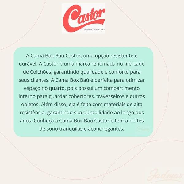 Imagem de Cama Box Baú Castor Casal Bipartido 138x188 - Divido em 2 módulos para facilitar manuseio e entrega em local de acesso reduzido.