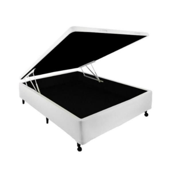 Imagem de Cama Box Baú Castor Casal  Viúva 128x188x41 - Alta qualidade - Ideal para espaços pequenos