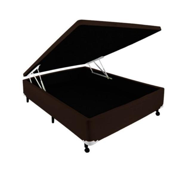 Imagem de Cama Box Baú Castor Casal  Viúva 128x188x41 - Alta qualidade - Ideal para espaços pequenos