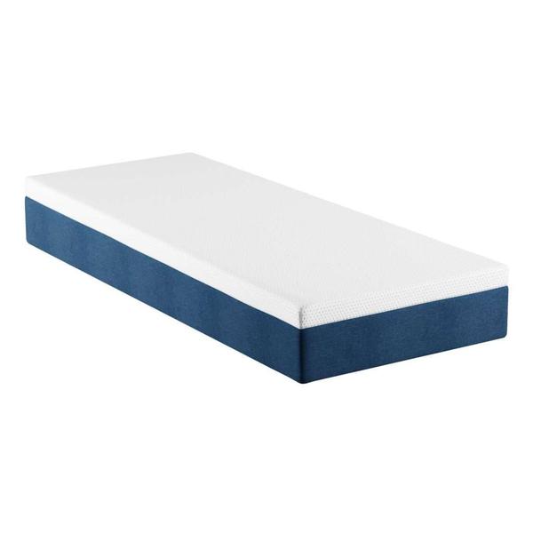 Imagem de Cama Box Baú com Colchão Solteiro Mola Ensacada Guldi Firme e Travesseiro Guldi Soft Nasa Azul e Branco