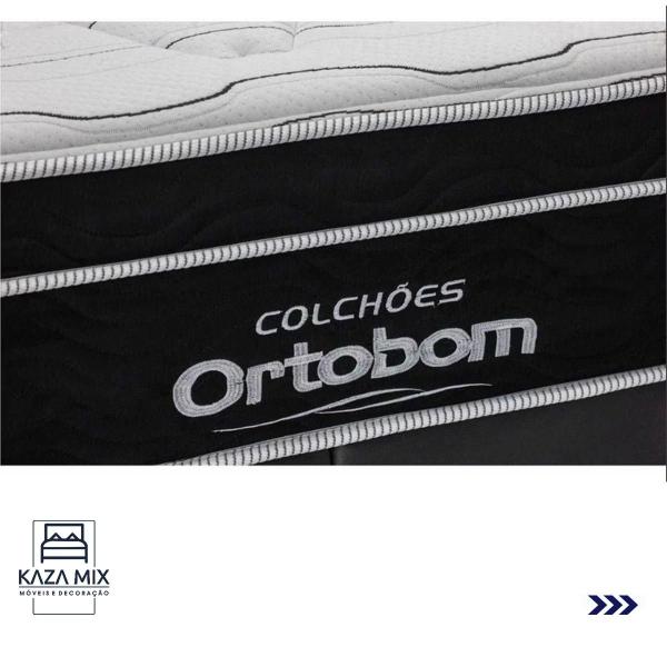 Imagem de Cama Box Baú e Colchão Elegant Molas Ensacadas King Ortobom