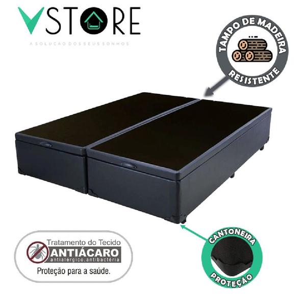 Imagem de Cama Box Baú King Bravus 193x203x38cm Várias Cores - Vstore