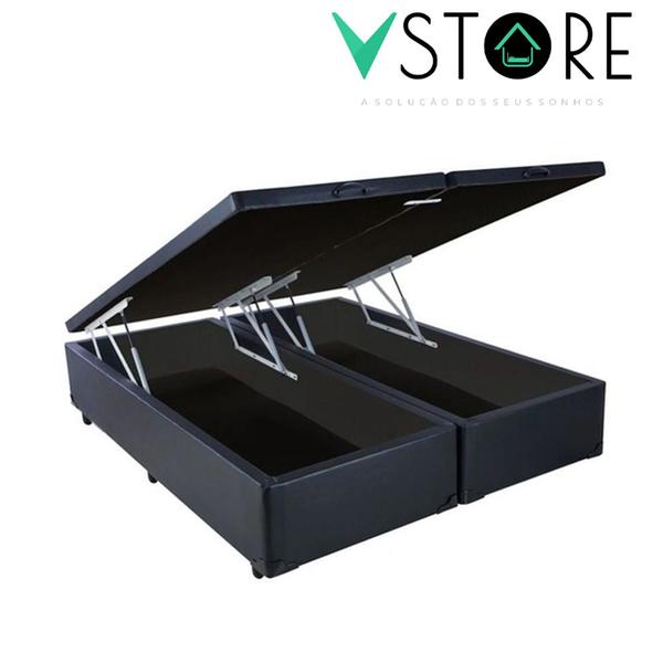 Imagem de Cama Box Baú King Bravus 193x203x38cm Várias Cores - Vstore