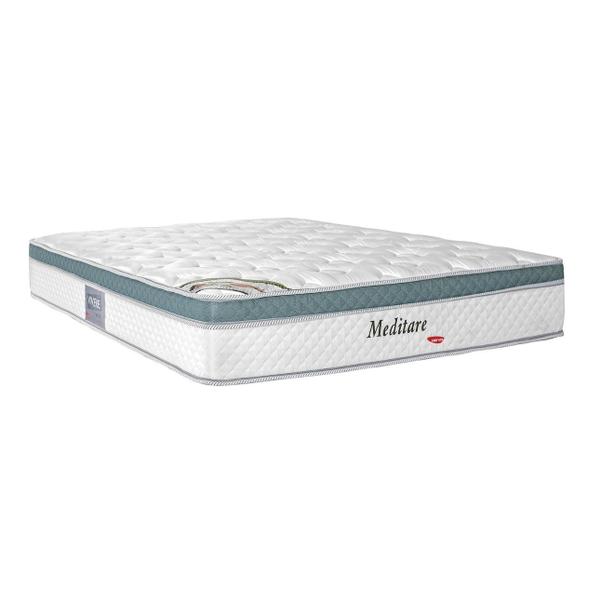 Cama Box Baú King + Colchão Herval Meditare Molas Ensacadas 193x203x72 Imagem de Cama Box Baú King + Colchão Herval Meditare Molas Ensacadas 193x203x72