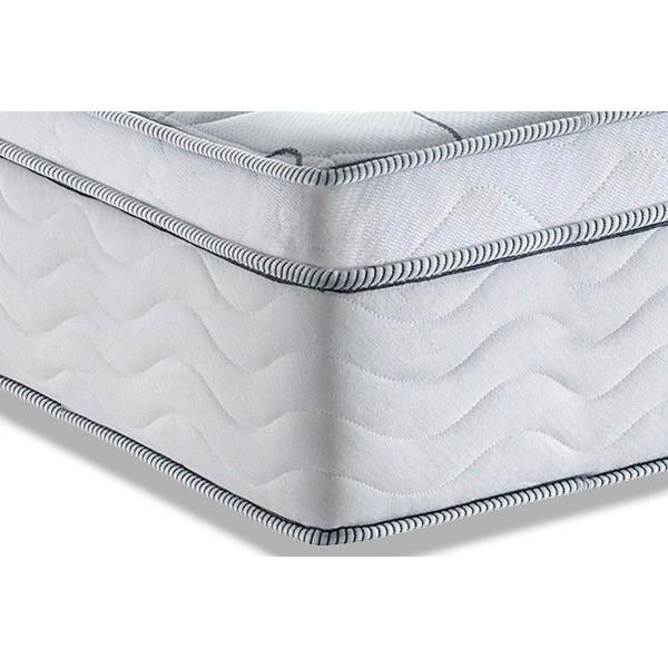 Imagem de Cama Box Baú King: Colchão Molas Ortobom SuperPocket Freedom Visco + Base CRC Courano White(193x203)