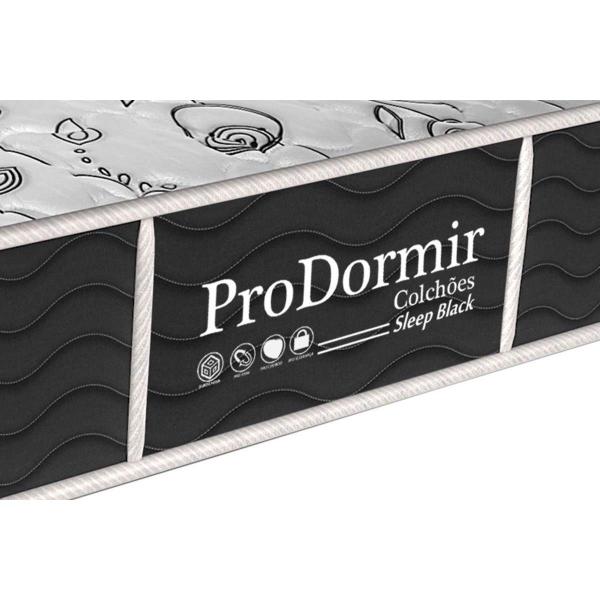 Imagem de Cama Box Baú King: Colchão Molas Probel Prolastic  ProDormir Sleep + Base CRC Courano Black(193x203)