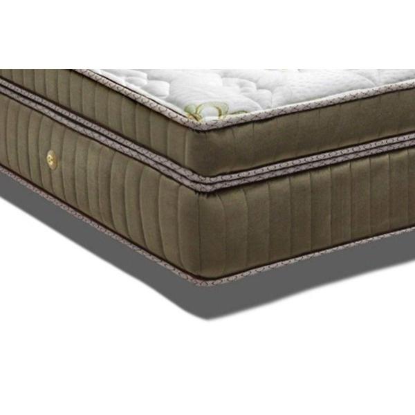 Imagem de Cama Box Baú King: Colchão Molas SuperPocket Ensacadas Ortobom  Gold Visco UltraGel Pilow Touch + Base CRC Suede Clean(193x203)