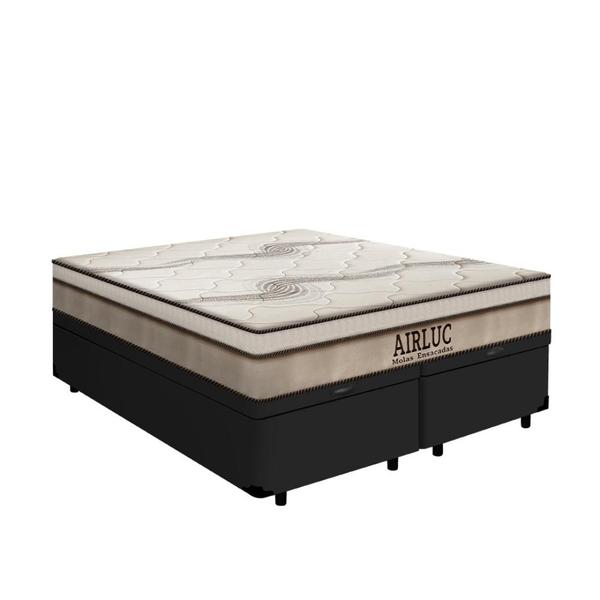 Imagem de Cama Box Baú Queen + Colchão de Molas Ensacadas Gazin Airluc 158cm