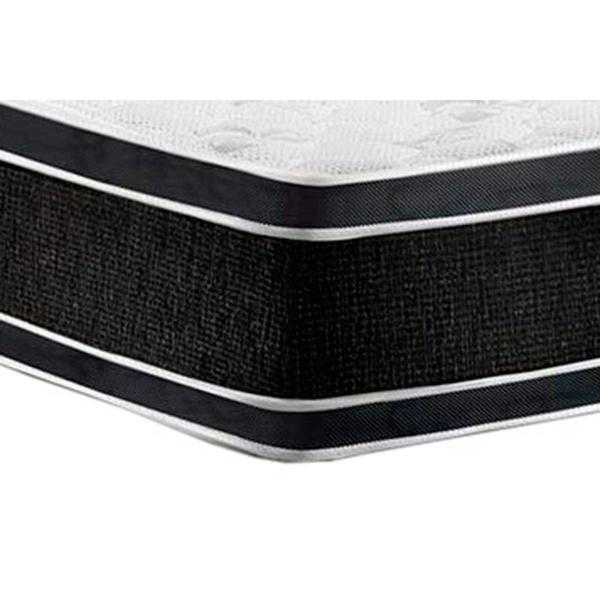 Imagem de Cama Box Baú Queen: Colchão Espuma D33 Castor  Black e White Air Double Face Euro Pillow + Base CRC Suede Clean(158x198)