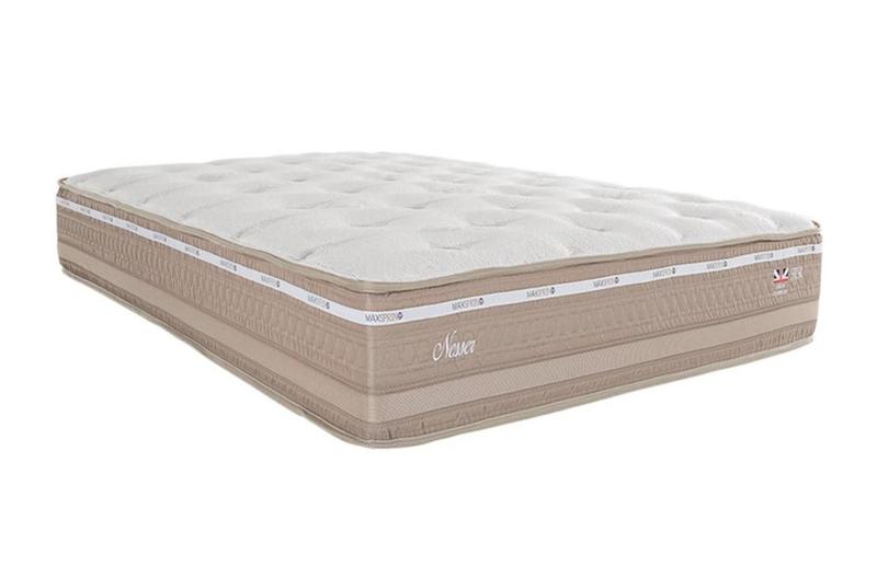 Imagem de Cama Box Baú Queen + Colchão Herval Nesser Molas Maxspring  158x198x71