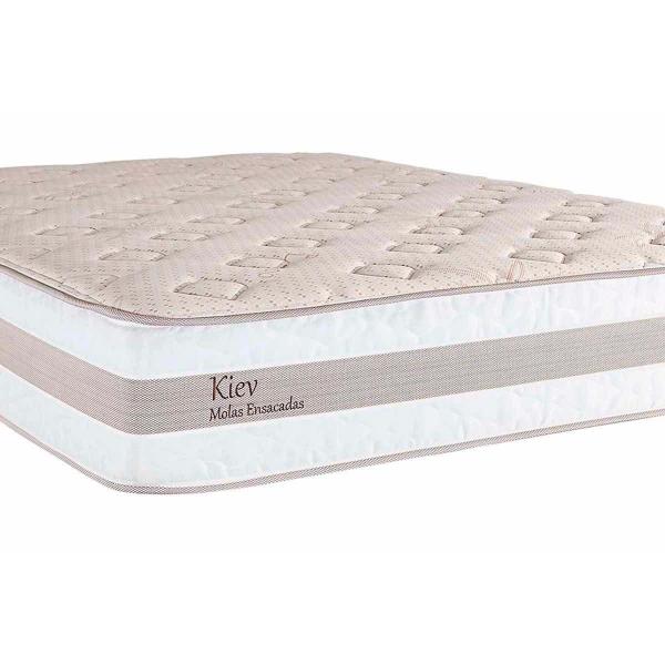 Imagem de Cama Box Baú Queen: Colchão Molas Herval MasterPocket Ensacadas Kiev + Base CRC Courano Clean(158x198)