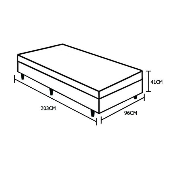 Imagem de Cama Box Baú Solteirão AColchoes Sintético Marrom 41x96x203