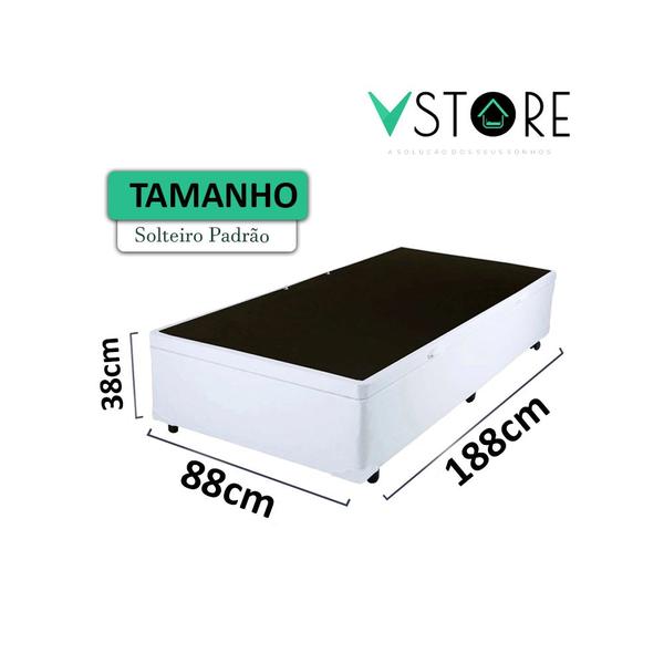 Imagem de Cama Box Baú Solteiro Bravus 88x188x38cm Várias Cores - Vstore