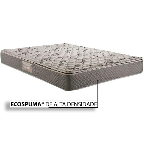 Imagem de Cama Box Baú Solteiro: Colchão Espuma Herval AG65 Fort Black Firme Pillow Top + Base CRC Suede Clean(88x188)