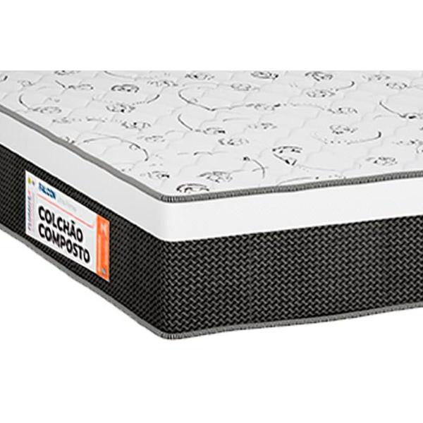 Imagem de Cama Box Baú Solteiro: Colchão Ortopédico Plumatex Falcon Ultra Firme + Base CRC Courano White(88x188)