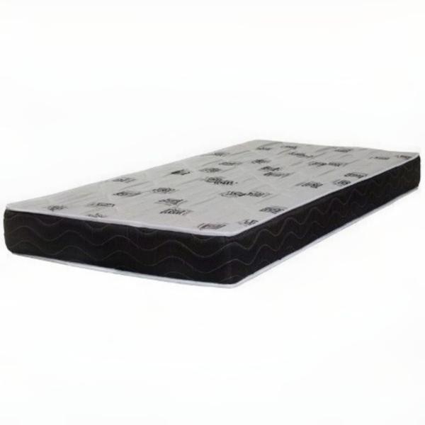 Cama Box Baú Solteiro Conforto Sintético Preto + Colchão Solteiro Conforto Espuma D33 14x88x188 - RABI COLCHOES Imagem de Cama Box Baú Solteiro Conforto Sintético Preto + Colchão Solteiro Conforto Espuma D33 14x88x188