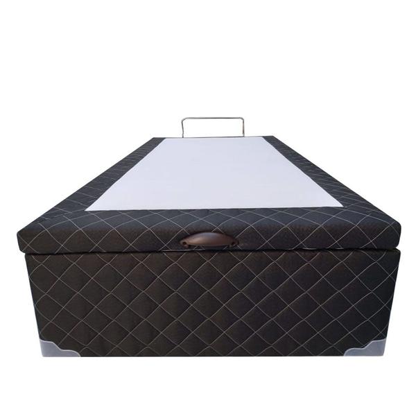 Imagem de Cama Box Baú Solteiro NK Camas Poliéster Preto 41x78x188