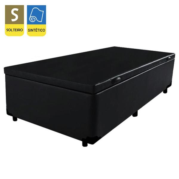 Imagem de Cama Box Baú Solteiro Sintético + Colchão De Espuma D33 - SerenePrime - 88cm