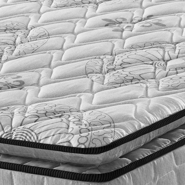 Imagem de Cama Box Baú Viúva Preto + Colchão Ortopedico Espuma D33 Pillow Top Hanover One 128x188x64cm