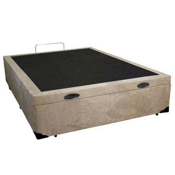 Imagem de Cama Box Baú Viúva SerenePrime Suede Bege 128x188x44