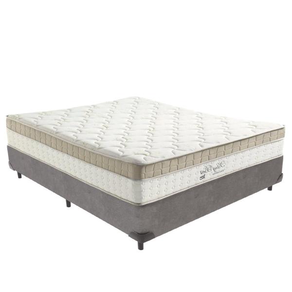 Cama Box Bege e Colchão Casal King Best Anjos Imagem de Cama Box Bege e Colchão Casal King Best Anjos