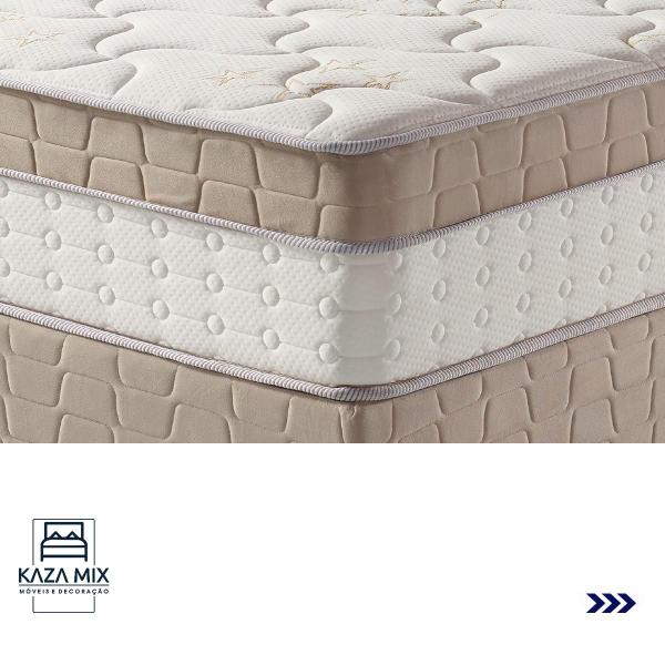 Cama Box Bege e Colchão Casal King Best Anjos Imagem de Cama Box Bege e Colchão Casal King Best Anjos