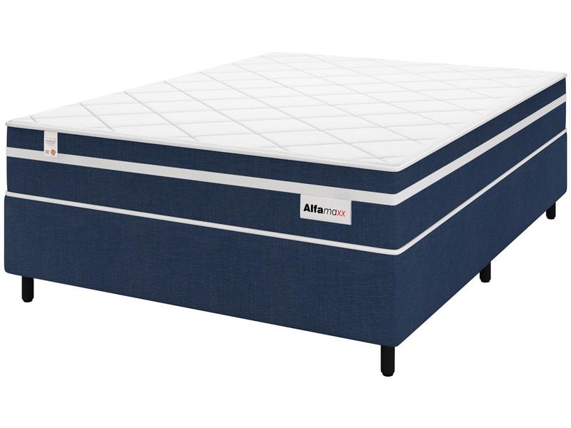 Cama Box (Box + Colchão) Casal Plumatex - de Molas Ensacadas 59cm de Altura Alfa Maxx Cama Box (Box + Colchão) Casal Plumatex - de Molas Ensacadas 59cm de Altura Alfa Maxx