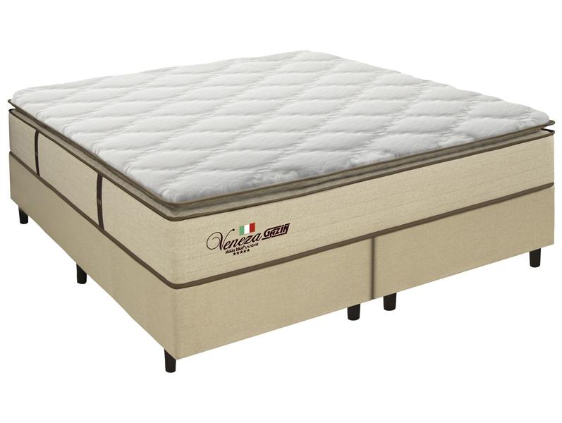 Cama Box (Box + Colchão) King Gazin Bipartida - de Espuma 64cm de Altura Veneza