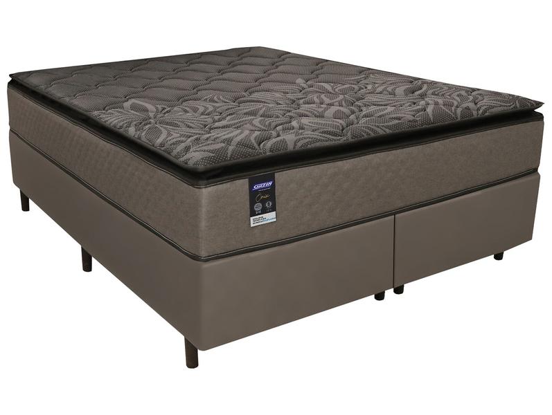 Cama Box (Box + Colchão) Queen Gazin de Molas - Ensacadas 52cm de Altura Onix Cama Box (Box + Colchão) Queen Gazin de Molas - Ensacadas 52cm de Altura Onix