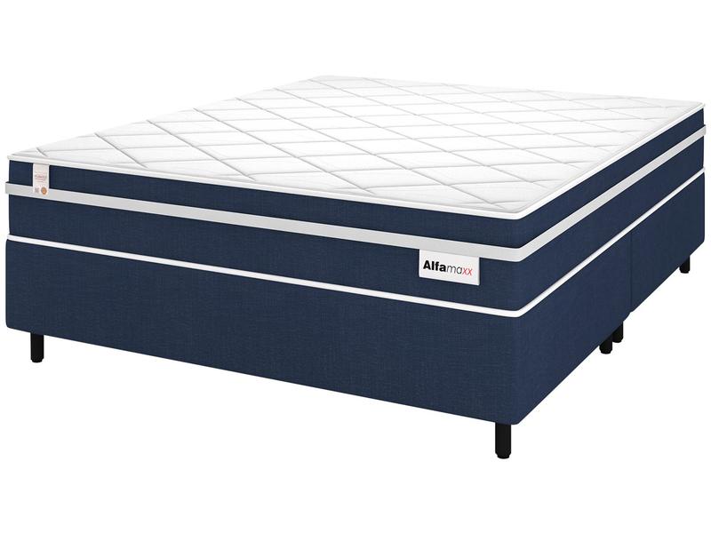 Cama Box (Box + Colchão) Queen Plumatex - de Molas Ensacadas 59cm de Altura Alfa Maxx Cama Box (Box + Colchão) Queen Plumatex - de Molas Ensacadas 59cm de Altura Alfa Maxx