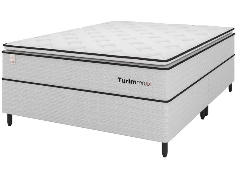 Cama Box (Box + ColchĂŁo) Queen Plumatex - de Molas Ensacadas 65cm de Altura Turim Maxx Cama Box (Box + ColchĂŁo) Queen Plumatex - de Molas Ensacadas 65cm de Altura Turim Maxx