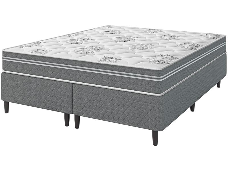 Cama Box (Box + Colchão) Queen Umaflex Bipartida - de Molas Ensacadas 46cm de Altura Beta Cama Box (Box + Colchão) Queen Umaflex Bipartida - de Molas Ensacadas 46cm de Altura Beta